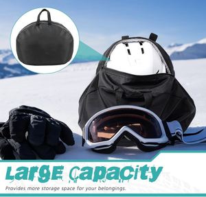 Bolsas para casco, bolsa de almacenamiento para protección de casco de motocicleta, gran capacidad con cordón, bolsa para casco de hockey con forro polar - Product Image 3