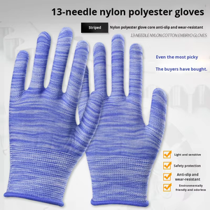 Anti-Static PU Coated Palm Mechanic <strong>Gloves</strong> ESD Protection <strong>12</strong> <strong>oz</strong> Thickness Customizable Safety <strong>Gloves</strong> - Product Image 3