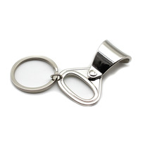 Porte-clés ouvre-bouteille avec fermeture éclair, anneau en acier inoxydable, porte-clé