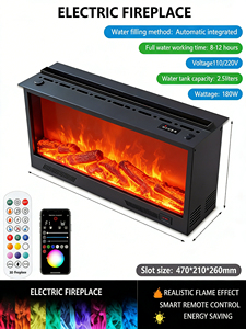 Chimenea Eléctrica Independiente, Calentador con Llama LED de 42"-60" con Control Remoto para Decoración de Sala de Estar o Casa de Campo - Product Image 5