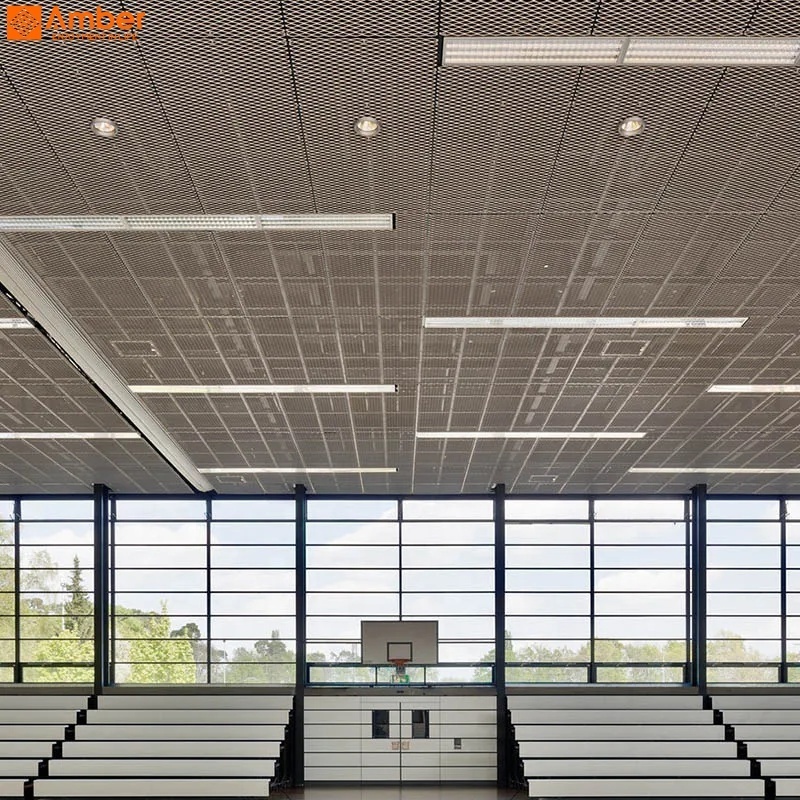 Custom Hole Patterns 1060 Aluminum Metal Expanded Mesh Plate for Decorative Suspended Ceiling Tiles Systems