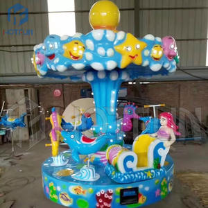 Carrusel Clásico, Divertido, Atractivo, Duradero, de Alta Calidad, Familiar, Colorido, de Fibra de Vidrio, con 6 Asientos, para Centro Comercial - Product Image 2