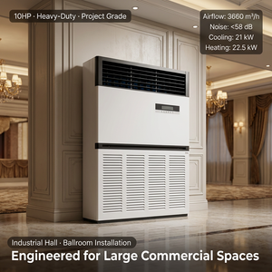 Commercial 10HP Vertical <b>Fan</b> Coil Unit Floor <b>Standing</b> Chilled Water FCU for Grand Hall Large Event Space HVAC Solution - Product Image 1