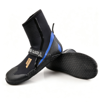 Chaussons de plongée en néoprène 5/3 mm en gros, chaussures aquatiques antidérapantes à semelle souple pour le surf, logo personnalisé d'usine OEM