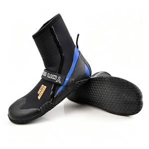 Chaussons de plongée en néoprène 5/3 mm en gros, chaussures aquatiques antidérapantes à semelle souple pour le surf, logo personnalisé d'usine OEM - Product Image 1