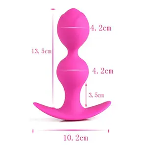 Rolling Bead <b>Vibrating</b> Anal Plug Dildo Butt Plug Pull Bead Toys For Adult - Product Image 5
