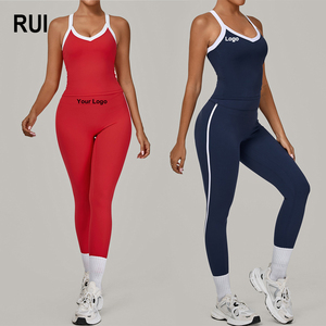 กางเกงเลกกิ้งไร้ตะเข็บเอวสูงสำหรับผู้หญิง RUIQUWIN ชุดออกกำลังกาย ชุดฟิตเนส ชุดกีฬาสำหรับผู้หญิง ชุดโยคะพร้อมสปอร์ตบรา - Product Image 1