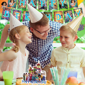 Articles de fête <span class=keywords><strong>Encanto</strong></span> pour enfants, ballons en latex imprimés de 12 pouces, décorations de gâteaux, bannière, ensemble de décorations pour fête d'anniversaire - Product Image 2