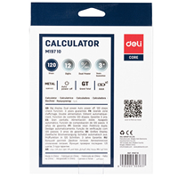 Deli EM19710 Calculatrice de bureau Calculatrice en métal à 12 chiffres