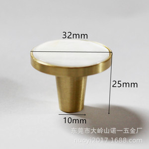 Furniture Handle And <b>Knob</b> Round <b>Copper</b> 32*25 Minimalist Cabinet Door Drawer Handle For Furniture Home Decoration - Product Image 2