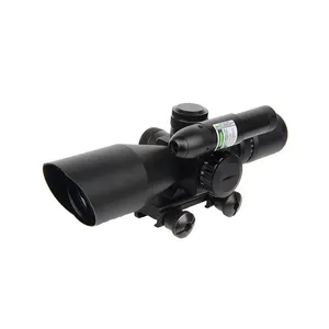 Lunette de visée laser compacte personnalisée 2.5-10x40 Lunette de visée illuminée et laser vert avec presse à longue portée Contrôle de la queue de la souris Viseur de chasse