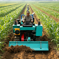 Oferta Especial: Mini Tractor de Cadena de 35HP con Cultivador Rotatorio para Jardín Doméstico y Pequeñas Granjas