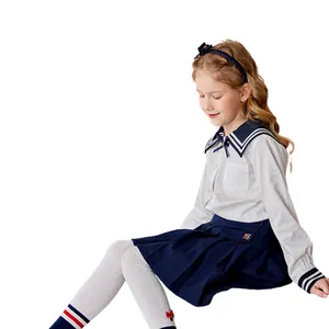 מותאם אישית מכללת סגנון ילדים חצאית JK אחיד שמלת חורף אופנה ילדים נער בנות בית ספר אחיד שמלות