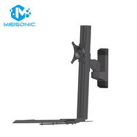 Nouveau support d'écran unique pour applications industrielles, en alliage d'aluminium, rotatif à 360 degrés, couleur noire, 15-32 pouces