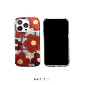 Coque de téléphone OEM perforée motif <span class=keywords><strong>Vortex</strong></span> rétro petite fleur pour iPhone 15, 11, 12, 13, 14, 16 Pro, XS, X, XR, 7, 8 Plus, SE <span class=keywords><strong>2022</strong></span> - Product Image 5