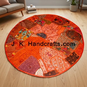 Décoration murale ethnique indienne de tapisserie de patchwork vintage exquise - Product Image 2