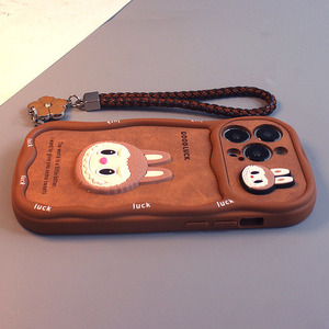 Funda Protectora para Teléfono Zenos con Diseño de Dibujos Animados Labubu, de PU, Resistente a Impactos y con Protección para la Lente - Product Image 3