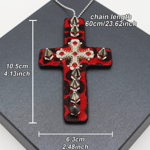 Collares de cadena tipo gargantilla, joyería estética, bisutería para fiesta, estilo Y2K Punk, collar con colgante de <span class=keywords><strong>esqueleto</strong></span> y cruz para mujeres y hombres, gótico, para clavícula - Product Image 4