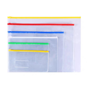 Bán buôn tùy chỉnh <span class=keywords><strong>PVC</strong></span> dây kéo chất lượng cao nhựa tập tin túi poly Zip khóa phong bì tập tin dây kéo thư mục - Product Image 6