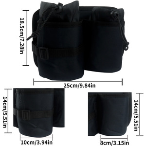 Luggage Cup Holder Nylon Bag Hanger With Zippered Pocket For Travel Accessories - Product Image 3