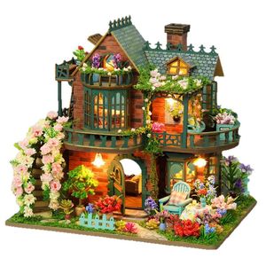 <span class=keywords><strong>Kit</strong></span> <span class=keywords><strong>maison</strong></span> de poupée miniature bricolage assembler puzzle 3D <span class=keywords><strong>maison</strong></span> de poupée <span class=keywords><strong>en</strong></span> bois artisanat avec meubles lumières LED accessoires de <span class=keywords><strong>maison</strong></span> de poupée - Product Image 6