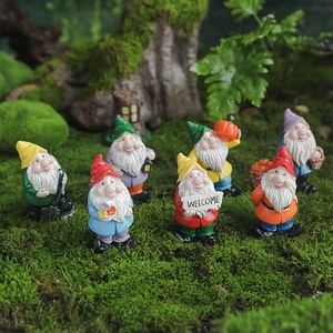 Figura de gnomos de resina decorativa de jardín personalizado, estatua de gnomos de Polyresin decorativa de Hada de jardín hecha a mano # - Product Image 2