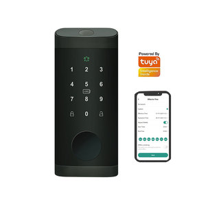 Tuya gerendel otomatis kunci pintu kayu pintar dengan selot tunggal kunci kartu sidik jari kata sandi gerendel keamanan Digital - Product Image 3