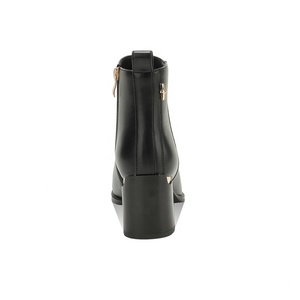 Bottines pour <span class=keywords><strong>femme</strong></span> Moncheer à talons épais, <span class=keywords><strong>bottes</strong></span> tendance pour <span class=keywords><strong>femme</strong></span> avec talon géométrique doré - Product Image 5
