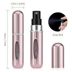 Oem/ODM Sang Trọng 5Ml Nhôm Nước Hoa Atomizer Tái Sử Dụng Du Lịch Mini Xách Tay Kích Thước Refillable Nhôm Nước Hoa Chai Với Phun - Product Image 2