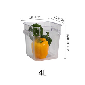 18L <b>Clear</b> Polycarbonate Food Storage <b>Container</b> with Scale Handle Commercial Kitchen Use - Product Image 3