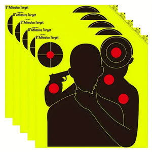 Objetivos de tiro de 8 pulgadas con efecto de <span class=keywords><strong>impacto</strong></span>, múltiples agujeros, altamente visibles, para uso en interiores/exteriores, pegatinas de objetivos de tiro con <span class=keywords><strong>pistola</strong></span> - Product Image 2