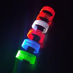 Party Favor Sound Activated LED Bracelet Custom TPU LED Wristband With Magnet