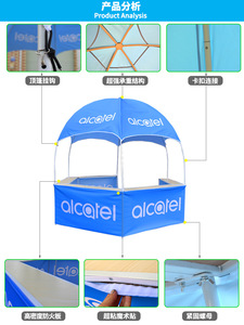 Tùy chỉnh trang trí đám cưới bất kỳ thiết kế di động hiển thị ngoài trời triển lãm thương mại lục giác mái vòm Lều gian hàng với quầy - Product Image 4