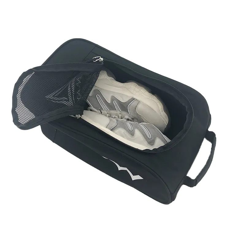 Goedkope Promotionele Sport Voetbal Of Basketbal Of Golf Gym Outdoor Schoenen Tas Met Ritssluiting Schoen Zak Mesh Schoen Zak