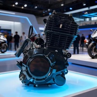 Ensemble Moteur de Moto 250cc à Embrayage Manuel Lisse, Refroidi par Air, 4 Temps, pour Moto Tout-Terrain Chinoise CB250-F, Démarrage Électrique