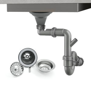 OSN produit un égouttoir de cuisine moderne en acier inoxydable convenant à un évier de 1-1/2 "ou 1-1/4". - Product Image 1