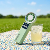 Portable Pocket Handheld Fan 3600mAh Power Bank Rechargeable High Speed USB Mini Fan for Travel Camping Office Use