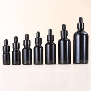 Proveedor de China 5ML 10ML 15ML 20ML 30ML 50ML 100ML Frascos cuentagotas de vidrio de aceite esencial de vidrio negro mate esmerilado recubierto a la venta - Product Image 6