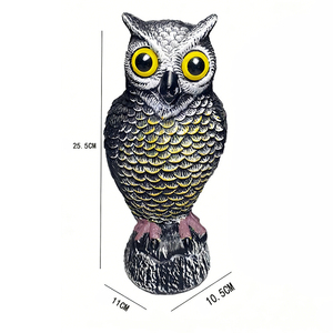 Tiny Hawk Guard Spark Eyes Owl, Hibou de Garde de Jardin Réaliste 25,5 cm, Répulsif d'Oiseaux, Protection de Jardin, Répulsif de Nuisibles Extérieur - Product Image 4