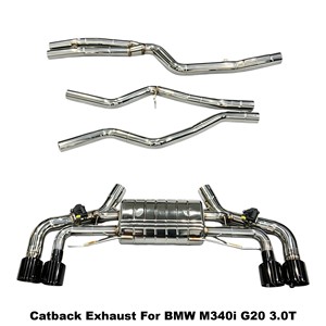 Performance Stainless Steel Mirror Polished <b>Exhaust</b> High Performance Welded Fits for M340i G20 3.0T 2019-2025 - Product Image 4