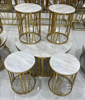 Nouveau Mobilier de Maison, Ensemble Table Basse Métal et Acier pour Chambre et Salon Moderne, Meuble d'Appoint Tendance à Prix Plus Bas