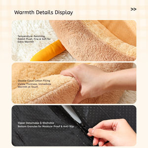 Heißer Verkauf Neues Bogenförmiges Hundebett Winter Warmes Haustierbett Abnehmbare Waschbare Matte Mittelgroße und Große Katzen- und Hundebetten Weiches Hundebett für Große Hunde - Product Image 4