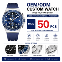 Jam Tangan Pria Quartz Chronograph Mini Focus MF0488G Custom dengan Tali Silikon, Bezel Tachymeter, Kalender, dan Fitur Luminous untuk Olahraga, OEM ODM