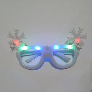 Occhiali Natalizi a LED Lampeggianti con Cornice a Fiocco <span class=keywords><strong>di</strong></span> Neve, Rossi, per Feste Notturne <span class=keywords><strong>di</strong></span> <span class=keywords><strong>Natale</strong></span> - Product Image 3