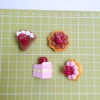 Suministros de Arte de Comida de Simulación Kawaii: Cabujones Planos de Frutas, Pasteles, Pan y Galletas para Decoración DIY de Casas de Muñecas y Manualidades