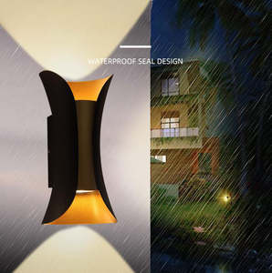 Luz LED impermeable para exteriores, paisaje, jardín, pared Exterior, balcón, pasillo, luz <span class=keywords><strong>Xiaoman</strong></span>, cintura, doble cabeza, luz de pared - Product Image 5