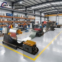 Ligne de découpe de bobines d'acier de haute précision 1 mm, précision 0,05 mm, machine de découpe automatique de bobines métalliques avec contrôle PLC, moteur 3000W