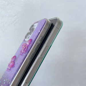 Funda trasera de TPU con purpurina transparente <span class=keywords><strong>para</strong></span> <span class=keywords><strong>iPhone</strong></span> 16 15 14 13 12 11 Pro Max 7 8 Plus X XR XS mini <span class=keywords><strong>SE</strong></span>, funda de mariposa - Product Image 5