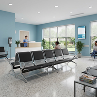 Chaise d'attente robuste pour hôpital, école, aéroport, réception et bureau, vente en gros