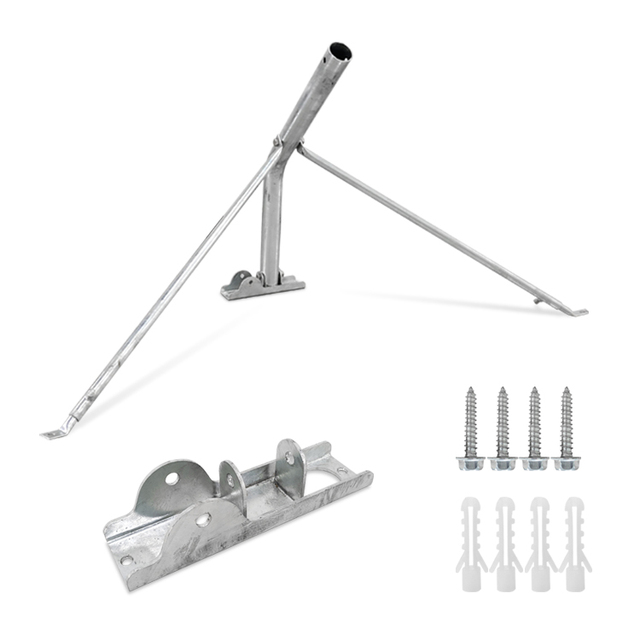 Jh-Mech Roof Mount Heavy-duty Hot-dip Galvanized Carbon Steel Antenna Mounting Pole for Satellite Dish